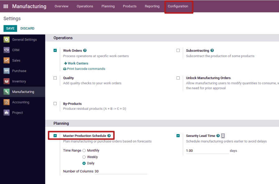 Odoo product form configuration - set Routes
