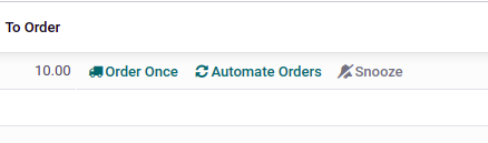 Order once, automate orders or snooze