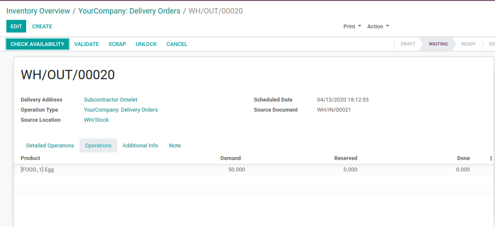 Odoo - Inventory overview